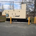 Beige Power Generator Box in an institutional area